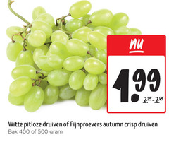  druiven 400 500 witte pitloze fijnproevers autumn crisp bak 