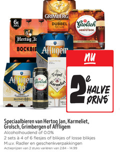  hertog jan grolsch affligem karmeliet grimbergen speciaalbieren 2 4 6 1615 6x alcoholvrij grunberg opgericht 1128 dubbel rijke fruitig bitter herfstbok bokbier belgisch bier biere belge akc zachtzoet rijk meester tripel 0.0 blond kanon zacht fris halve blikjes radler geschenkverpakkingen stuks varieeren 