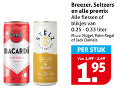 hard seltzer rum cola mixed drink alcohol infused sparkling water with hint mango breezer premix flessen blikjes 0.25 liter palm regal jack daniels stuk 