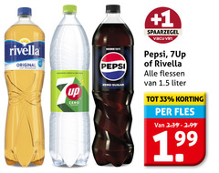  pepsi rivella 7-up frisdrank cola 33 1 vacuvin original taste up zero sugar flessen liter fles 