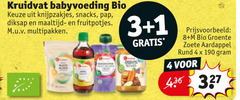  1 3 4 8 kruidvat babyvoeding bio knijpzakjes snacks pap diksap maaltijd fruitpotjes multipakken groente zoete aardappel rund 