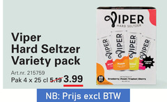  hard seltzer 4 25 40 viper variety pack crank peach pak with flavour cranberry tropical cherry 