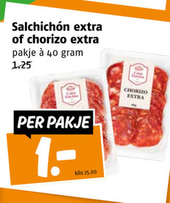  40 chorizo pakje casa kilo 