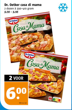  2 600 dr. oetker casa mama dozen dr.oetker pancetta funghi kilo v.a. 