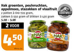 2 430 450 hak groenten peulvruchten appelmoes stazakken vlaaifruit potten 610-720 zakken blikken kilo v.a. jurassic world best sperziebonen bruine bowen 