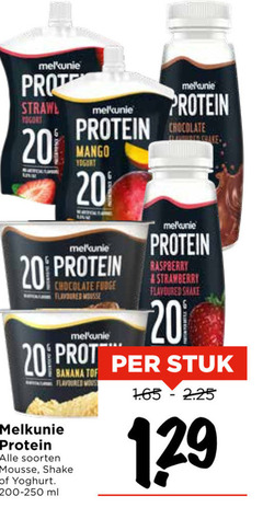  20 melkunie protein chocolate mango yoghurt fudge flavoured mousse raspberry strawberry shake banana tof soorten ml stuk 