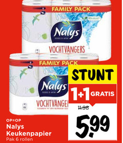  nalys keukenpapier 1 6 16 family pack vochtvangers pak rollen 5 99 