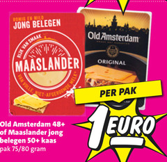  old amsterdam maaslander kaasplakken romig mild jong belegen original volle afgeronde melk 48 50 kaas pak 80 