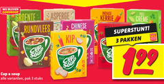  cup a soup unox soep 3 10 groente rundvlees pak stuks asperge chinese kip indiase kerrie prei creme pakken 