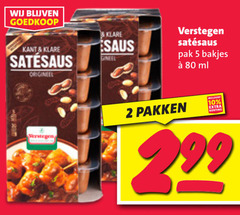  verstegen satesaus 2 5 10 80 99 kant origineel saus pak bakjes ml pakken 