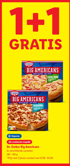  dr oetker diepvriespizza 1 2 dr.oetker big americans crispy outside soft inside cheese onion diepvries combinaties shoarma dr. varieert 