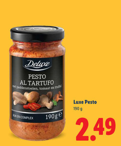  pesto paddenstoelen tomaat truffel ruk complex luxe 