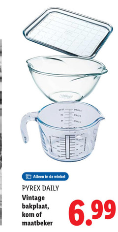  pyrex daily vintage bakplaat kom maatbeker 