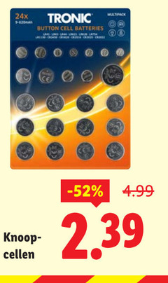 knoopcelbatterijen tronic button cell batteries multipack knoop cellen 