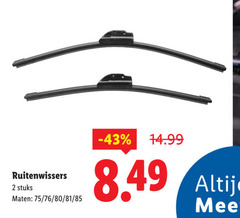  ruitenwisserblad 2 ruitenwissers stuks maten 80 