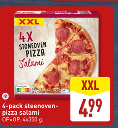  diepvriespizza 4 350 xxl 4x pizza salami nutri score ge pack 