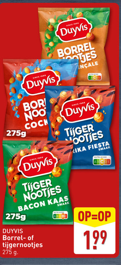  duyvis borrelnootjes 1806 since cock nootjes bacon kaas borrel tijgernootjes nutri score abc tijger zuid-afrika fiesta 