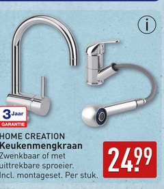  keukenkranen 3jaar home creation keukenmengkraan zwenkbaar uittrekbare sproeier montageset stuk 