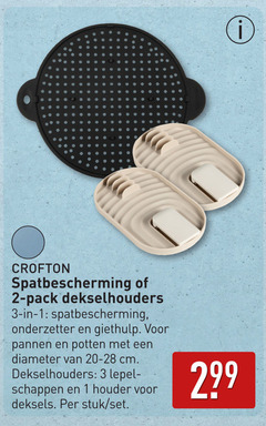  1 2 3 spatbescherming pack onderzetter pannen potten diameter cm lepel schappen houder deksels stuk 