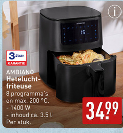  friteuse 8 15 200 3jaar hetelucht inhoud ca. l stuk 