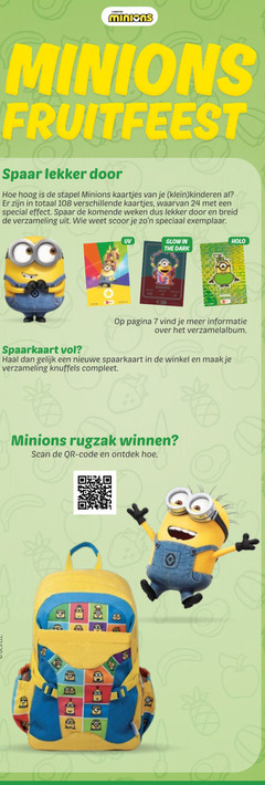  spaarakties 6 7 24 minions le spaar hoog stapel kaartjes klein kinderen effect weken verzameling scoor exemplaar uv glow dark bessen pagina verzamelalbum spaarkaart nieuwe knuffels rugzak winnen scan code 
