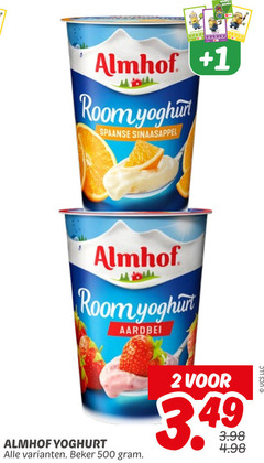  almhof vruchtenyoghurt 2 500 market 1 room yoghurt spaanse sinaasappel aardbei beker 