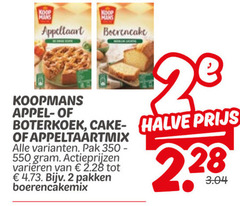  2 23 350 appeltaart koopmans appel mans boterkoek cake halve appeltaartmix pak pakken boerencakemix 