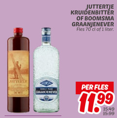  boomsma juttertje kruidenbitter jenever 1 graanjenever fles liter wit 