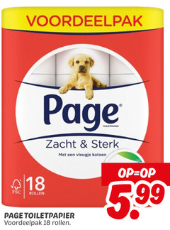  page toiletpapier 18 fsc rollen zacht vleugje katoen 5.99 