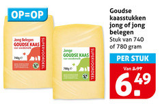  kaas 740 jong belegen goudse weidemelk 740g jonge kaasstukken stuk 