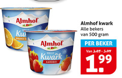  almhof kwark 500 volle spaanse aardbei bekers beker 