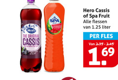  hero frisdrank 69 original cassis gefermenteerd spa fruit flessen liter fles 16 