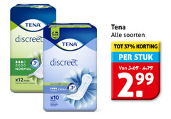  incontinentieverband 99 tena discreet 0880 normal pads zone soorten stuk 
