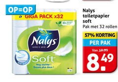  nalys toiletpapier 32 80 giga pack soft pak rollen new quality inspired by nature doux 
