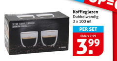  koffieglazen 2 99 100 double drinking glasses 2x 100ml dubbelwandig ml elders 