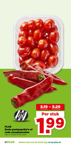  cherry tomaten 500 rode snoeptomaten zak schaal stuk plus.nl 