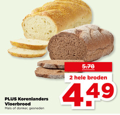  brood 2 korenlanders vloerbrood donker gesneden broden 