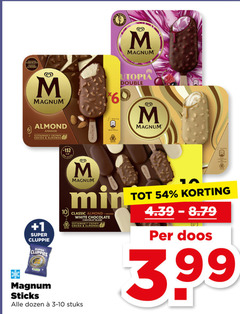  magnum ijslollies 10 60 cracking chocolate almonds utopia double caramel 00 almond grown cocoa 1 super min classic white chocolat blanc sticks dozen stuks doos 3.99 