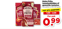 heinz tomatenblokjes tomatenpuree 11 12 100 hei tomato frito original tomaten tomates rijke pour goot kant basis base gezeefde pakken pak 