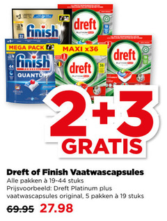  finish dreft vaatwasmiddel 1 2 3 5 19 mega pack quantum maxi vaatwascapsules pakken stuks platinum original 