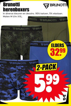  heren boxershorts 2 5 brunotti herenboxers kleuren dessins katoen elastaan maten xxl fbr elders pack 