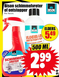  500 bison schimmelvreter ontstopper flacon schimmel vochtvreter binnen buiten super schuim deboucheur liquide elders ml 