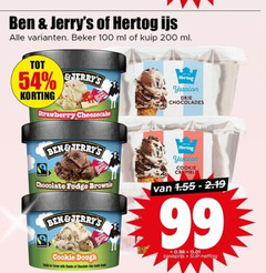  99 100 200 hertog ijs beker ml kuip strawberry cheesecake yssalon drie chocolades chocolate fudge brownie cookie dough cream with chunks chip basisprijs heffing 