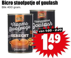  bicro goulashvlees 400 stoofpotje goulash blik vlaams hongaarse stoofpan gerecht 