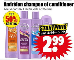  andrelon shampoo conditioner 50 200 250 flacon ml oil care intense repair r 