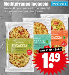  focaccia 2 180 mediterraneo kruidenboter mozzarella paprika olijf basilicum tomaat pak stuks bell pepper olives min hand led each tomato 