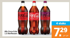  coca-cola cola 4 coca literflessen stuks 