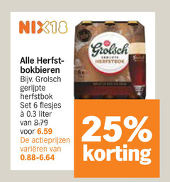  brand hertog jan grolsch amstel bokbier 6 25 nix18 herfst gerijpte herfstbok liter varieeren 