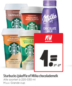  starbucks milka chocolademelk ijskoffie 1 cappuccino caramel macchiato flavour chilled coffee bold espresso creamy milk hints hazelnut vanilla bean chocolate soorten ml grande cup 