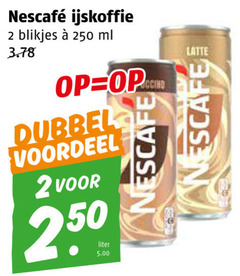  nescafe ijskoffie 2 250 latte blikjes ml voordeel liter 